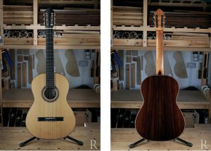 cedar and indian rosewood classical guitar