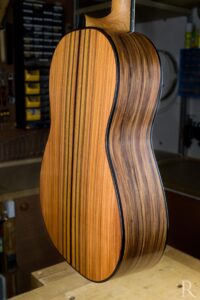 Santos rosewood back and sides of classical guitar