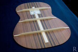 Finished Santos rosewood classical guitar back